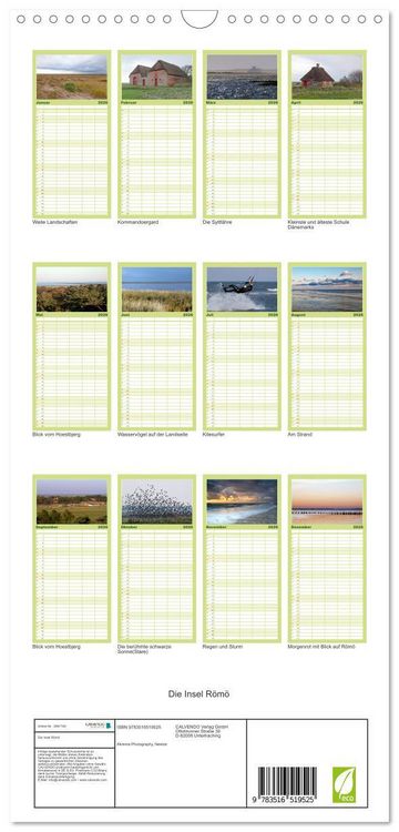 Produktbild: Familienplaner 2026 - Die Insel R&ouml;m&ouml; mit 5 Spalten (Wandkalender, 21 x 45 cm) CALVENDO
