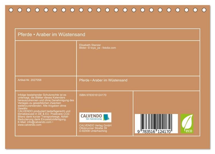 Produktbild: Pferde &bull; Araber im W&uuml;stensand (Tischkalender 2026 DIN A5 quer), CALVENDO Monatskalender