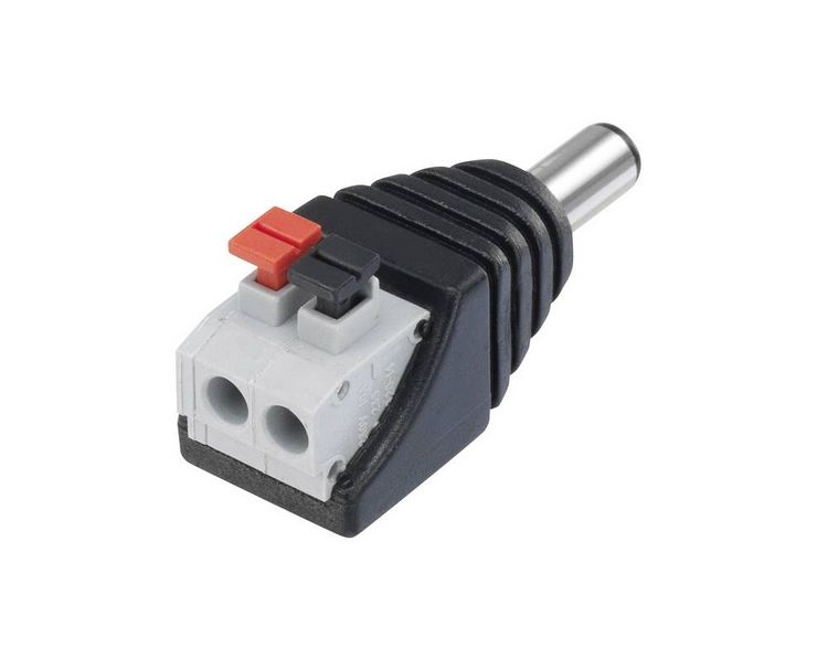 Produktbild: TRU COMPONENTS QT-DC2.1M Schwachstromverbinder Stecker, gerade 5.5mm 2.1mm 1St.