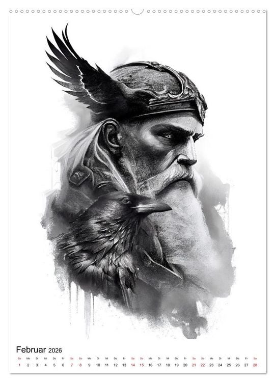 Produktbild: Welt und Mythologie der Wikinger (Wandkalender 2026 DIN A2 hoch), CALVENDO Monatskalender