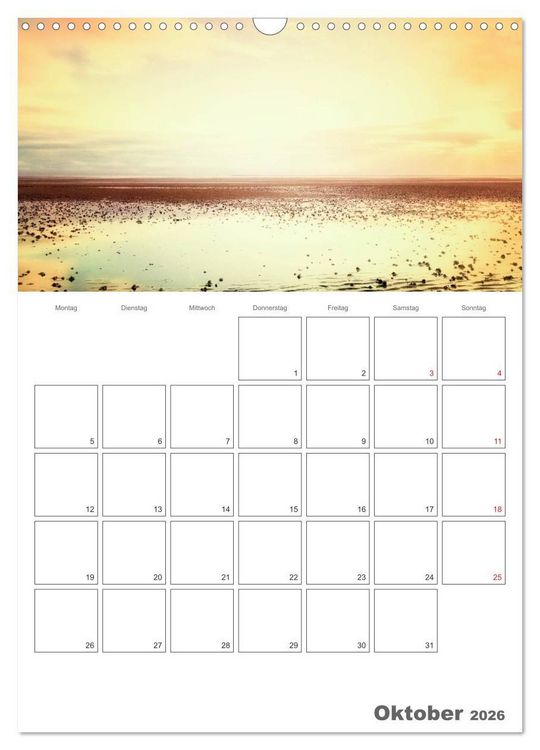 Produktbild: Strandbilder - K&uuml;nstlerische Impressionen von der Nordsee (Wandkalender 2026 DIN A3 hoch), CALVENDO Monatskalender