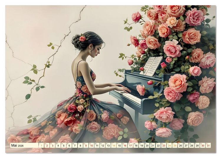 Produktbild: Piano der Tr&auml;ume (Tischkalender 2026 DIN A5 quer), CALVENDO Monatskalender
