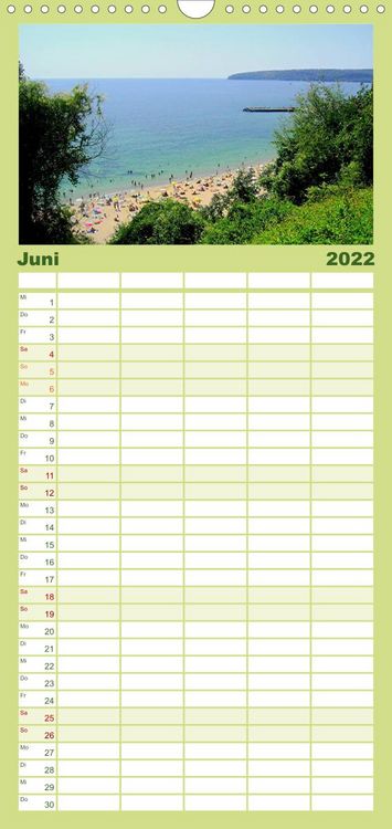 Produktbild: Familienplaner Bulgarien, von Varna bis zum Kap Kaliakra (Wandkalender 2022 , 21 cm x 45 cm, hoch)