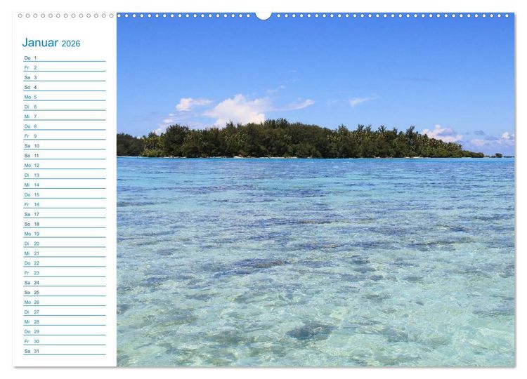 Produktbild: Franz&ouml;sisch-Polynesien - Trauminseln im S&uuml;dpazifik (hochwertiger Premium Wandkalender 2026 DIN A2 quer), Kunstdruck in Hochglanz