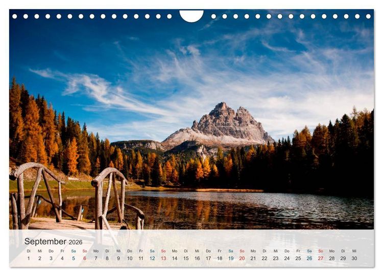 Produktbild: Dolomiten - Rundreise um Drei Zinnen (Wandkalender 2026 DIN A4 quer), CALVENDO Monatskalender