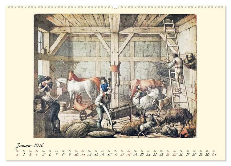 Produktbild: Alltagsleben der Biedermeier-Zeit (Wandkalender 2026 DIN A2 quer), CALVENDO Monatskalender
