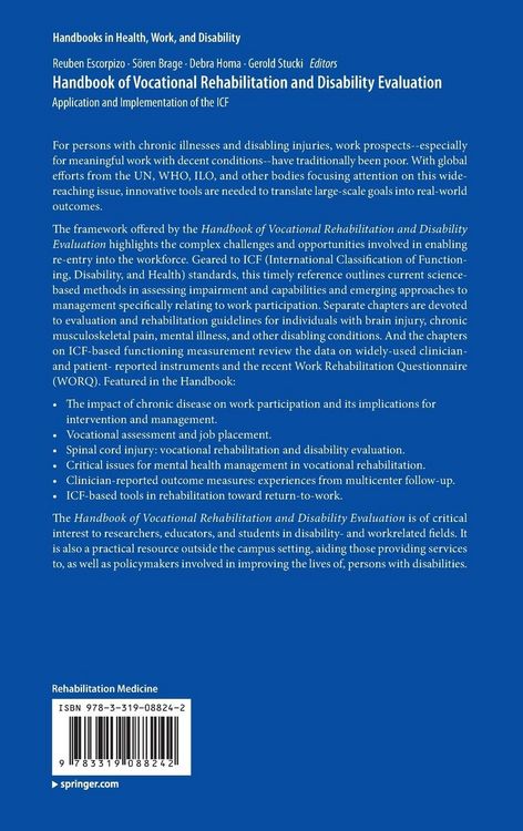 Produktbild: Handbook of Vocational Rehabilitation and Disability Evaluation