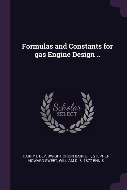 Produktbild: Formulas and Constants for gas Engine Design ..