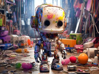 Produktbild: CALVENDO Puzzle Brummbot | 1000 Teile Lege-Gr&ouml;&szlig;e 64x48cm Foto-Puzzle f&uuml;r gl&uuml;ckliche Stunden