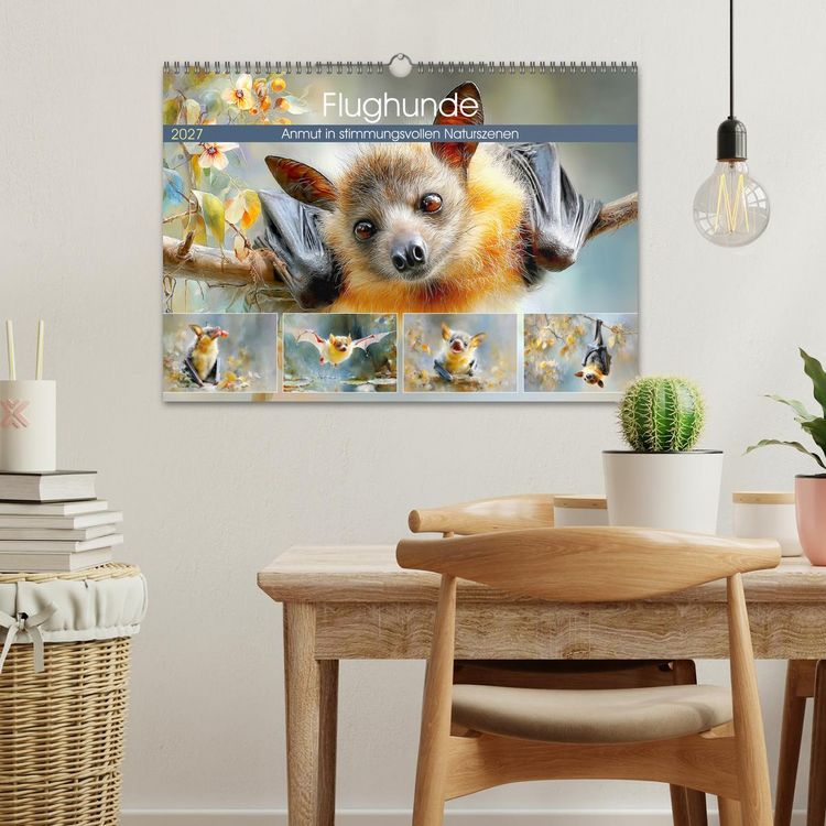 Produktbild: Flughunde. Anmut in stimmungsvollen Naturszenen (Wandkalender 2027 DIN A3 quer), CALVENDO Monatskalender