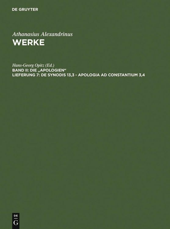 Produktbild: De synodis 13,3 - Apologia ad Constantium 3,4