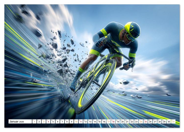 Produktbild: Radsport &ndash; Vom Training zum Triumph (Wandkalender 2026 DIN A4 quer), CALVENDO Monatskalender