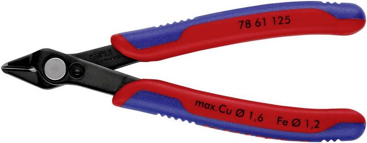 Produktbild: Knipex Super-Knips 78 61 125 Elektronik- u. Feinmechanik Schneidzange ohne Facette 125mm