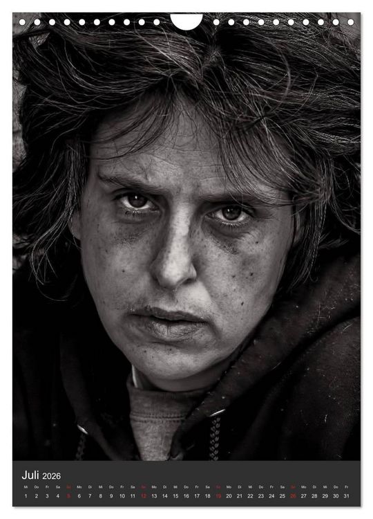 Produktbild: Obdachlos. Die Gesichter der Armut (Wandkalender 2026 DIN A4 hoch), CALVENDO Monatskalender