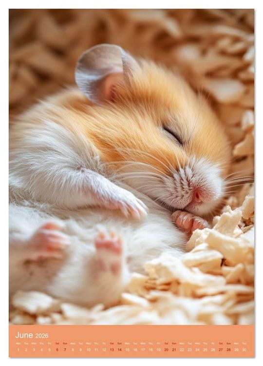 Produktbild: Golden Hamster Snapshots (Wall Calendar 2026 DIN A3 portrait), CALVENDO 12 Month Wall Calendar