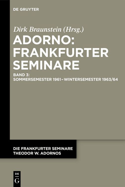 Produktbild: Sommersemester 1961 &ndash; Wintersemester 1963/64