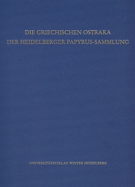 Produktbild: Die griechischen Ostraka der Heidelberger Papyrus-Sammlung