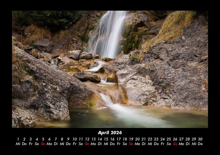 Produktbild: Wasserf&auml;lle 2026 Fotokalender DIN A3
