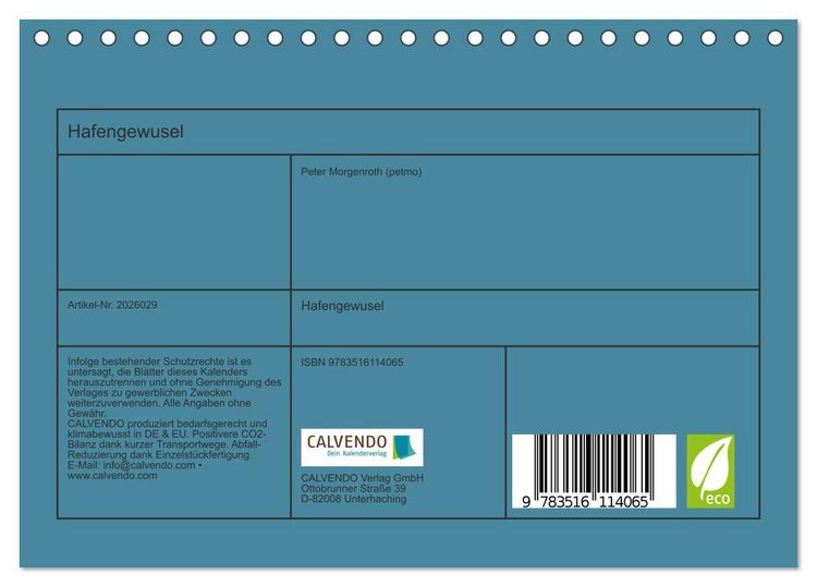 Produktbild: Hafengewusel (Tischkalender 2026 DIN A5 quer), CALVENDO Monatskalender