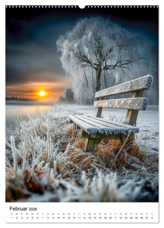 Produktbild: Wintermomente - Natur im wei&szlig;en Kleid (hochwertiger Premium Wandkalender 2026 DIN A2 hoch), Kunstdruck in Hochglanz