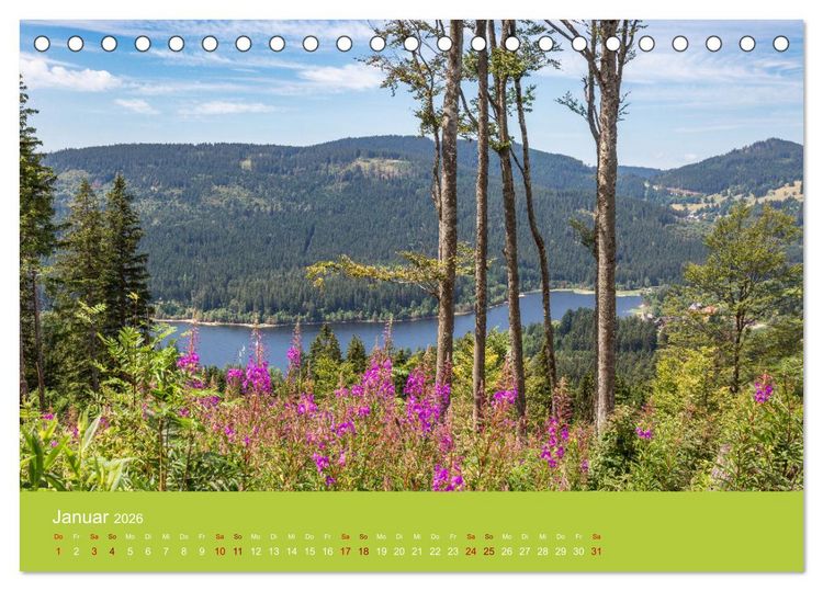 Produktbild: Hochschwarzwald - Traumhafte Landschaften im Schwarzwald (Tischkalender 2026 DIN A5 quer), CALVENDO Monatskalender