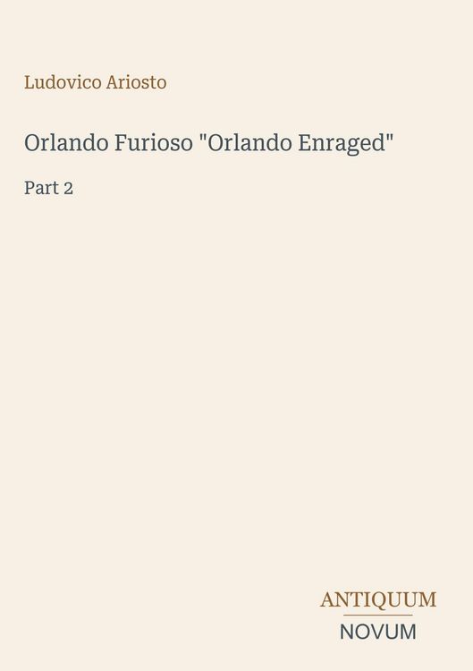 Produktbild: Orlando Furioso "Orlando Enraged"