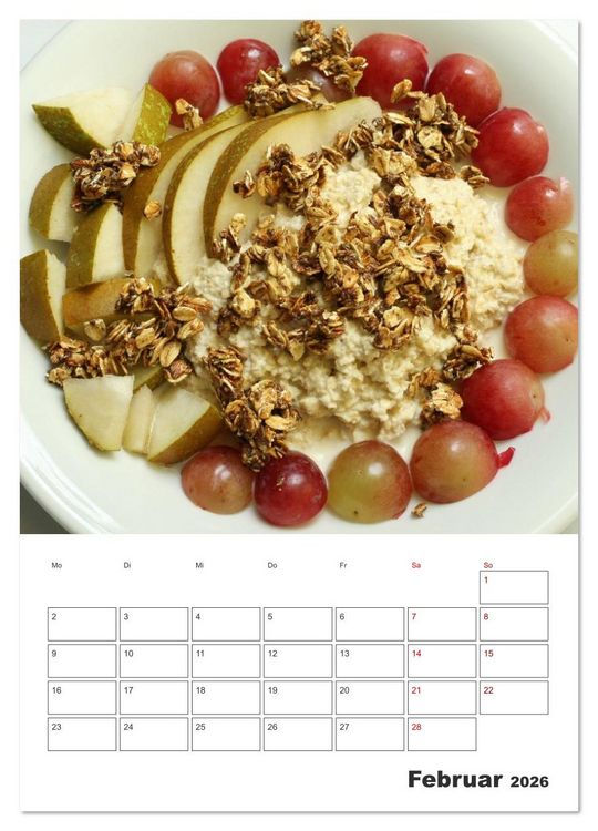 Produktbild: S&uuml;&szlig;e Haferflocken mit Obst (Wandkalender 2026 DIN A3 hoch), CALVENDO Monatskalender