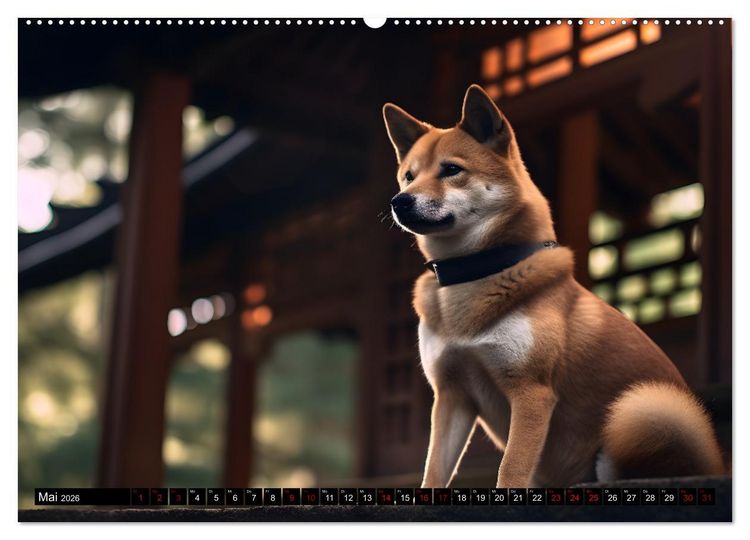 Produktbild: Shiba Inu - Stolz und Anmut (hochwertiger Premium Wandkalender 2026 DIN A2 quer), Kunstdruck in Hochglanz