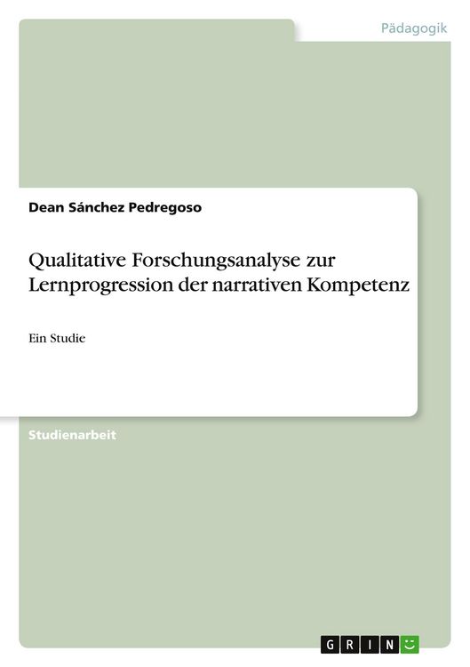 Produktbild: Qualitative Forschungsanalyse zur Lernprogression der narrativen Kompetenz
