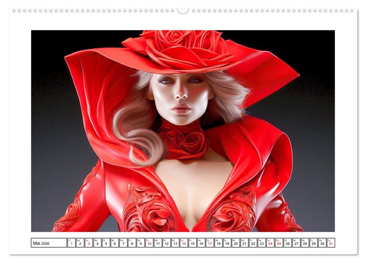 Produktbild: Femme Fatale. Portraits. Starke und sch&ouml;ne Frauen (hochwertiger Premium Wandkalender 2026 DIN A2 quer), Kunstdruck in Hochglanz