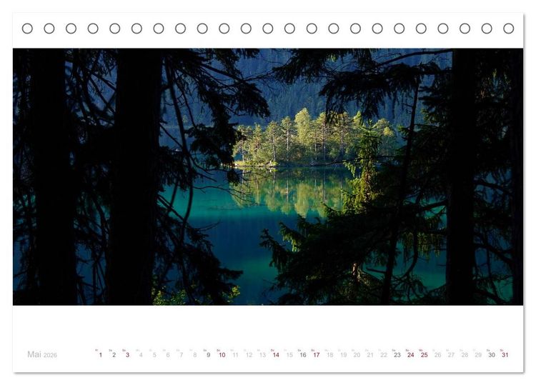 Produktbild: Unterwegs am Eibsee (Tischkalender 2026 DIN A5 quer), CALVENDO Monatskalender