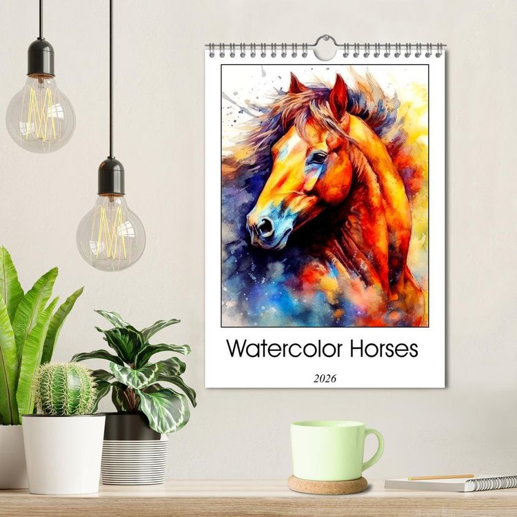 Produktbild: Watercolor Horses (Wall Calendar 2026 DIN A4 portrait), CALVENDO 12 Month Wall Calendar