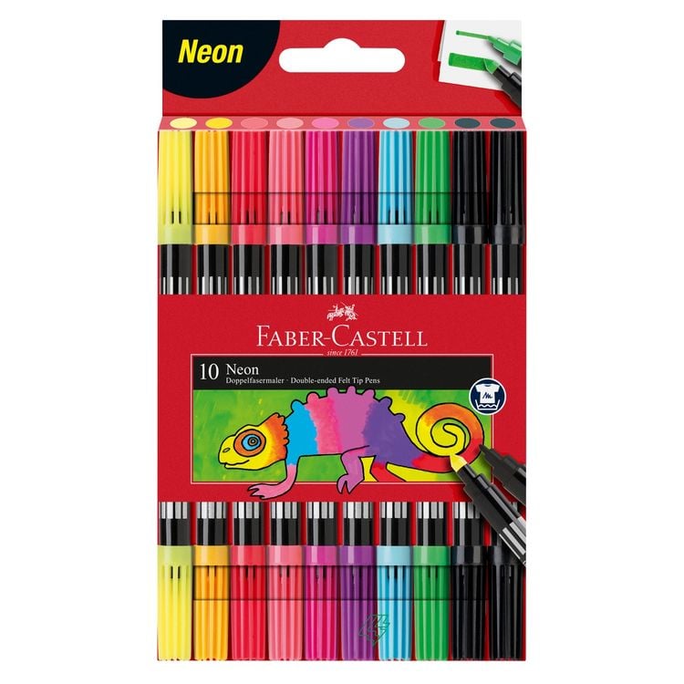 Produktbild: Faber-Castell Doppelfasermaler Neon, 10er Set