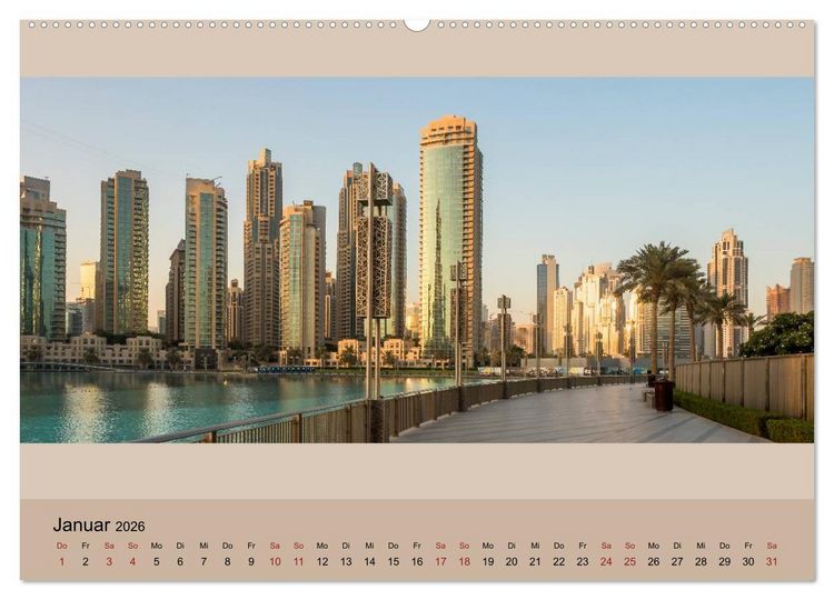 Produktbild: Impressions of Dubai 2026 (Wandkalender 2026 DIN A2 quer), CALVENDO Monatskalender
