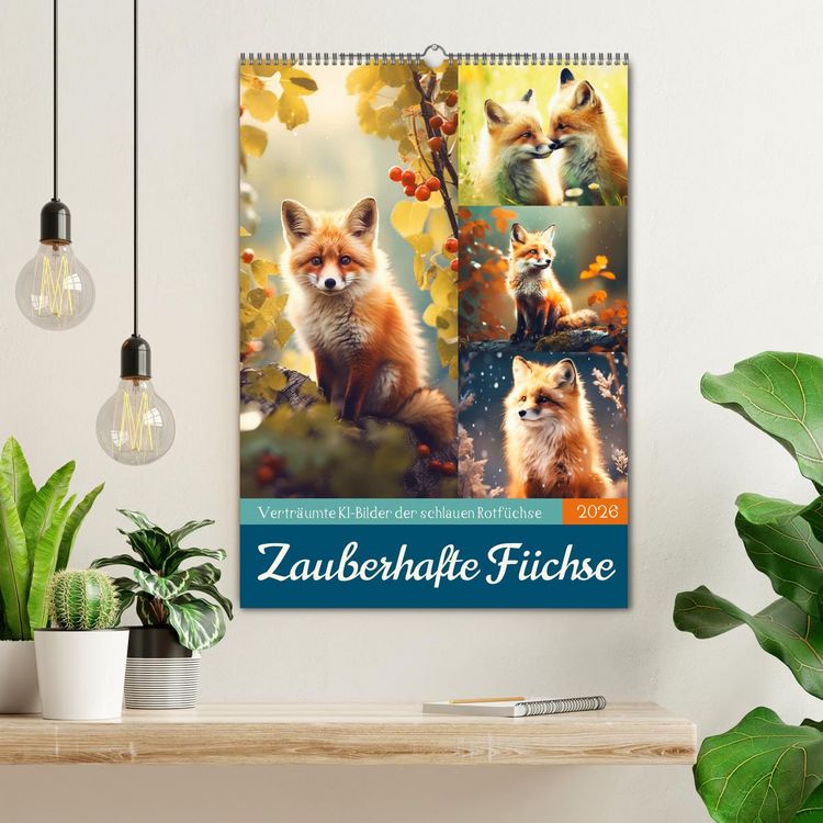 Produktbild: Zauberhafte F&uuml;chse (Wandkalender 2026 DIN A2 hoch), CALVENDO Monatskalender