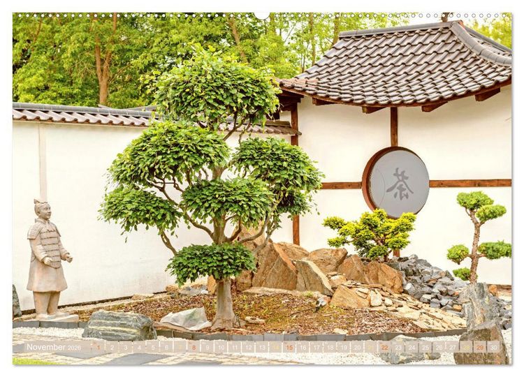 Produktbild: Meditationen im Zen-Garten (hochwertiger Premium Wandkalender 2026 DIN A2 quer), Kunstdruck in Hochglanz
