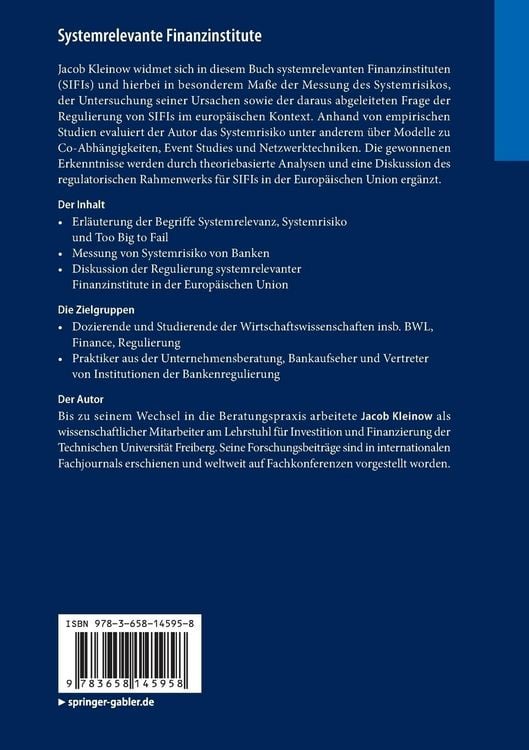 Produktbild: Systemrelevante Finanzinstitute