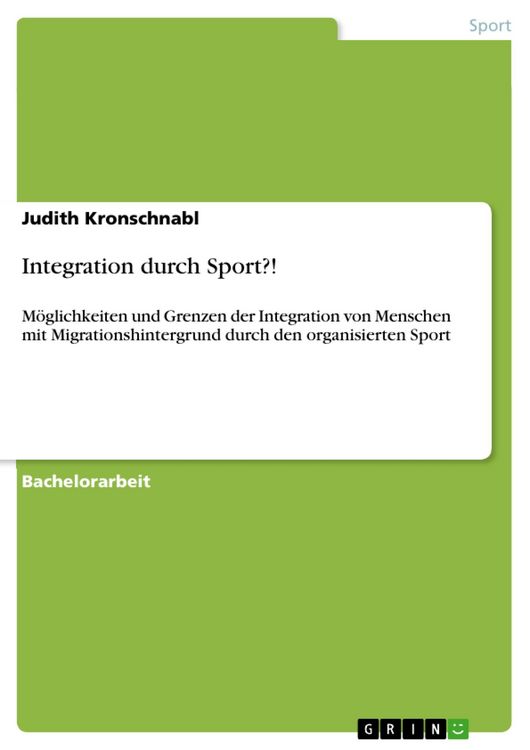 Produktbild: Integration durch Sport?!