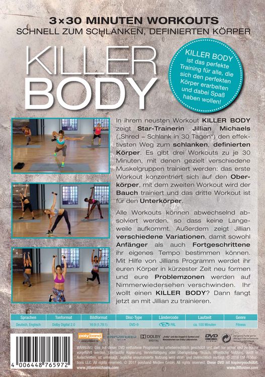 Produktbild: Jillian Michaels - Killer Body