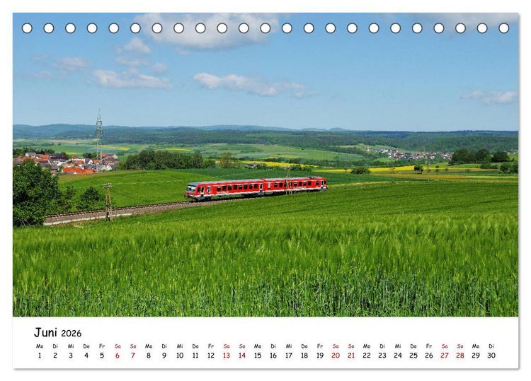 Produktbild: Hessische Nebenbahnen - Unterwegs in Nordhessen (Tischkalender 2026 DIN A5 quer), CALVENDO Monatskalender