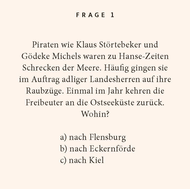 Produktbild: Ostseek&uuml;ste-Quiz