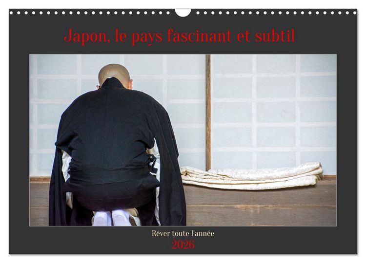 Produktbild: Japon, le pays fascinant et subtil (Calendrier mural 2026 DIN A3 vertical), CALVENDO calendrier mensuel