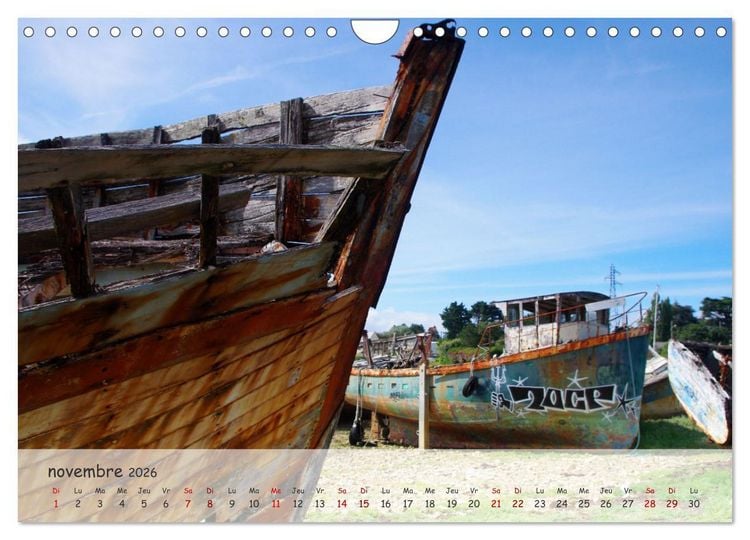 Produktbild: Bretagne Ambiance d'un cimeti&egrave;re &agrave; bateaux (Calendrier mural 2026 DIN A4 vertical), CALVENDO calendrier mensuel
