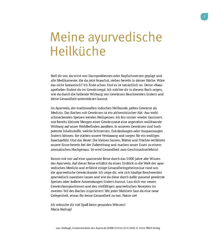 Produktbild: Gew&uuml;rzmedizin des Ayurveda. Die Heilkraft der Gew&uuml;rze nutzen