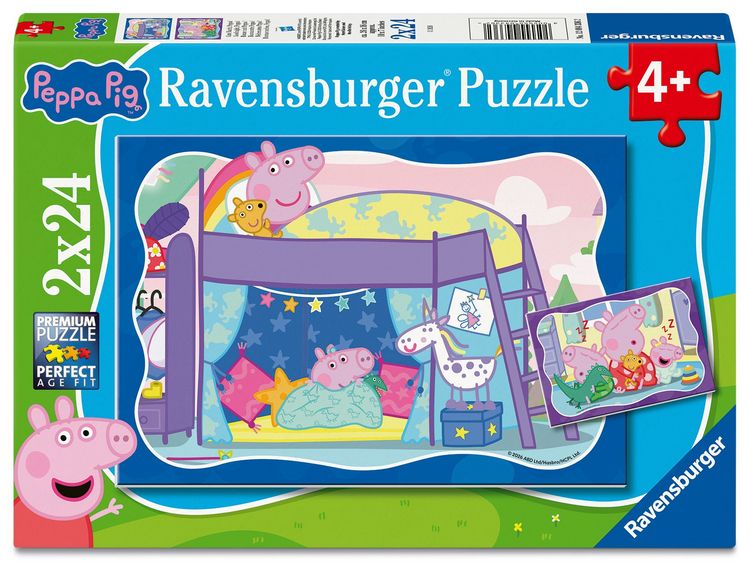 Produktbild: Kinderpuzzle 2x24 Teile - Peppa Wutz - Gute Nacht, Peppa!