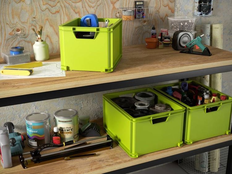 Produktbild: Curver 259599 Aufbewahrungsbox Unibox Classic 75 Jahre-Edition Türkisblau 1St.