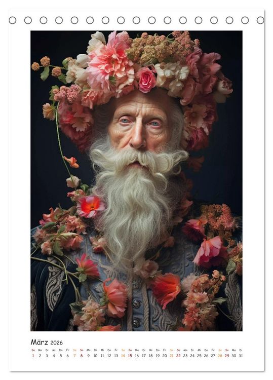 Produktbild: Auch M&auml;nner m&ouml;gen Blumen (Tischkalender 2026 DIN A5 hoch), CALVENDO Monatskalender