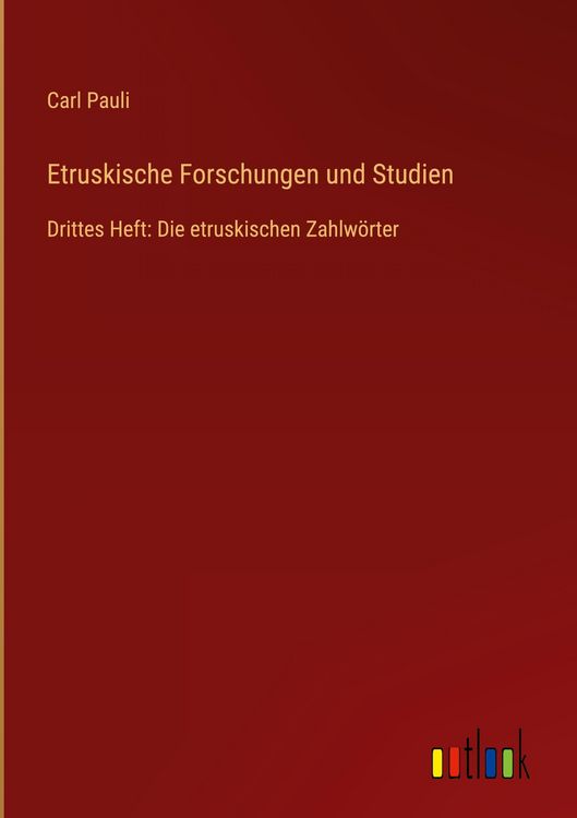 Produktbild: Etruskische Forschungen und Studien