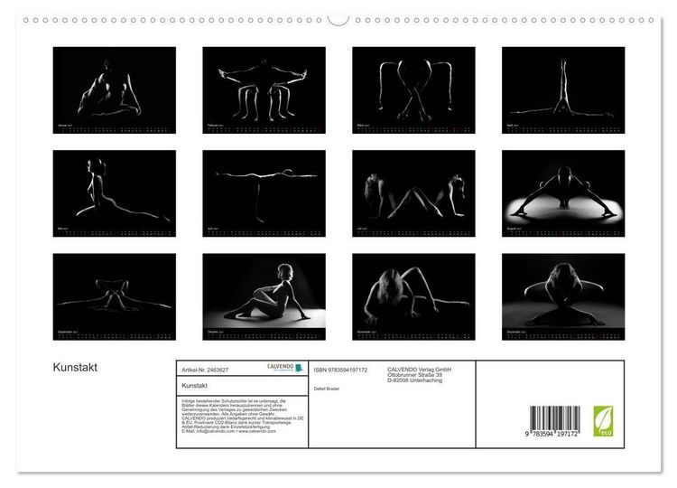 Produktbild: Kunstakt (hochwertiger Premium Wandkalender 2027 DIN A2 quer), Kunstdruck in Hochglanz