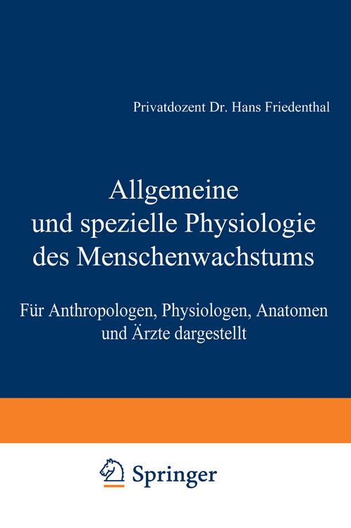 Produktbild: Allgemeine und spezielle Physiologie des Menschenwachstums